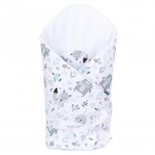 Kojenecká zavinovačka na zavazování s výztuží Mamo Tato, Boho - Bílá