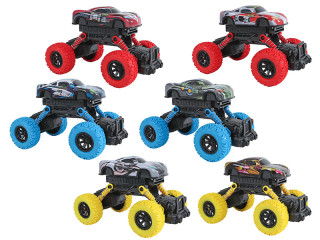 Roadblasters kovové auto s velkými koly – 17 cm, setrvačník, střílející disky