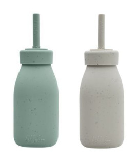 Láhev s brčkem Platinum Silicone KikkaBoo