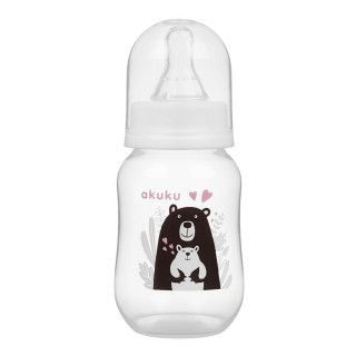 Láhev s obrázkem 125 ml Mědvěd bílá Akuku