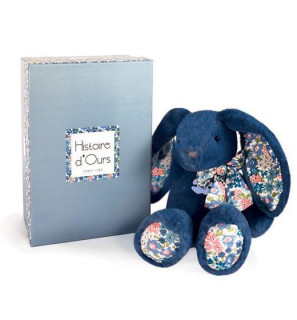 Doudou Histoire d´Ours Plyšový kamarád modrý králíček 25 cm