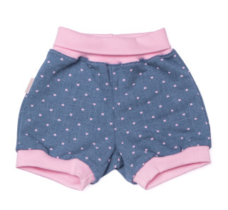 Dívčí šortky jeans MKCool Srdíčka