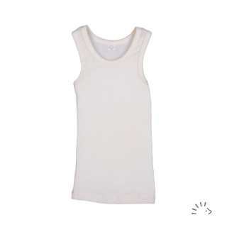 Dětské Merino tílko Ecru PoPoLiNi