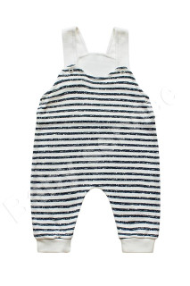 Bavlněné kalhoty baggy s laclem Pruhy Baby Service Vel. 74 - 2. JAKOST