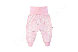 Bavlněné polodupačky Zajíci Baby Service Růžové