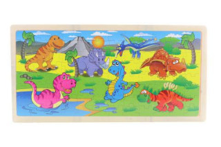 Dřevěné puzzle dino 96 dílků