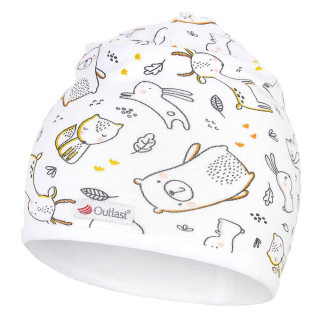 Čepice podšitá BIO Outlast® Bílá zvířátka/bílá