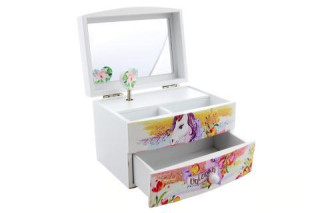 Šperkovnice dřevěná hrací jednorožec