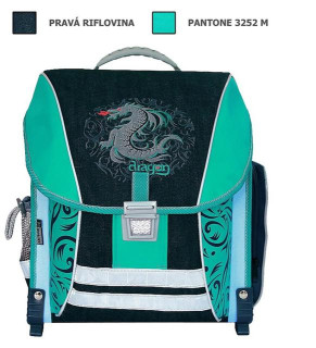 Školní batoh Dragon tyrkys Emipo