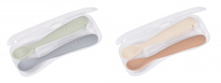 První lžičky silikonové 2 ks s pouzdrem Beaba