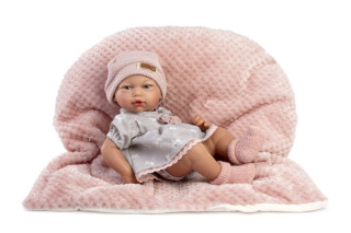 New Born holčička - realistická panenka miminko s celovinylovým tělem 853 - 38 cm Guca