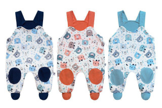 Bavlněné polodupačky - lacláčky Medvídek Tm. modrá Baby Service Vel. 62