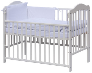 Dětská postýlka s kompletní výbavou Scarlett 120 x 60 cm - Měsíček - bílá