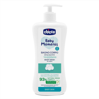 Šampon na tělo s dávkovačem Baby Moments Tenderness 93% přírodních složek 500 ml Chicco