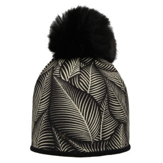 Dívčí podšitá čepice Merino s bambulí Palma černá RDX