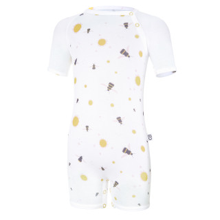 Overal tenký krátký Tisk Outlast® UPF 50+ bílá čmeláci Little Angel