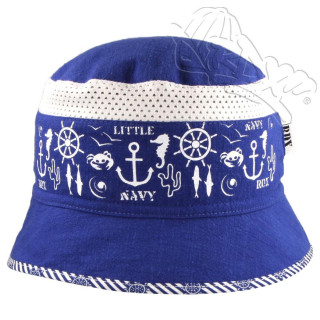 Letní klobouček marine se síťkou modrý RDX