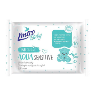 Dětské vlhčené ubrousky Linteo Baby AQUA SENSITIVE 10 ks