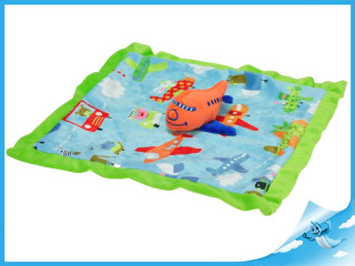 Usínáček letadlo plyšové s chrastítkem 0m+