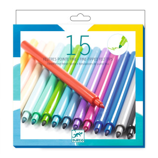 Fixy s tenkým hrotem 15 ks Djeco