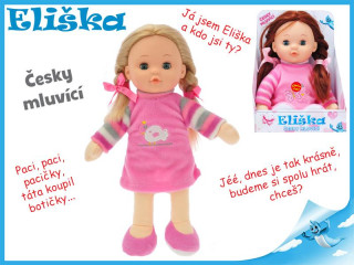 Panenka Eliška mrkací 30cm na baterie česky mluvící
