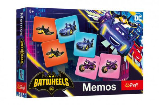 Pexeso papírové Batmanův vozový park/Batwheels společenská hra 30 kusů
