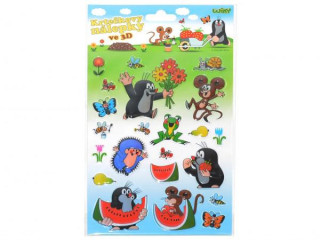 Krtečkovy samolepky 3D 22ks v sáčku