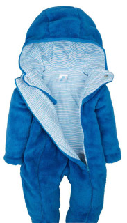 Gmini overal chlup s kapucí AUTÍČKA barva MODRÁ