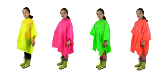 Dětské poncho PVC neonová, Pidilidi, PL0066