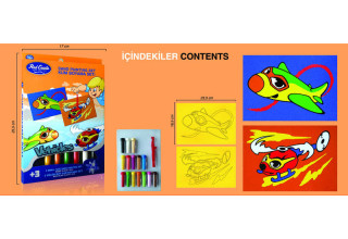 Pískování obrázků 2 v 1 letadla