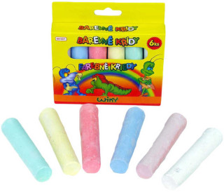 Křídy chodníkové barevné 6 ks