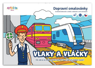 Vlaky a vláčky - Dopravní omalovánky A5