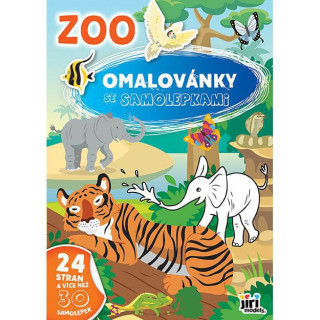 Omalovánky A4 se samolepkami Zoo