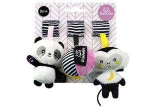 Závěsná plyšová hračka Gagagu OPICE PANDA MÍČ