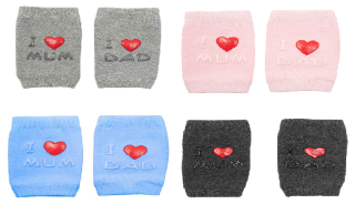 Dětské nákoleníky New Baby s ABS I Love Mum and Dad