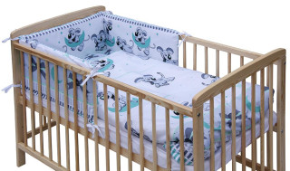 Souprava do postýlky 6dílná Scarlett Tigi - tyrkysová 90 x 120 cm  