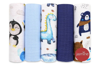 Bavlněné pleny box 70 x 80 cm 5 ks Jasmine Animals 3