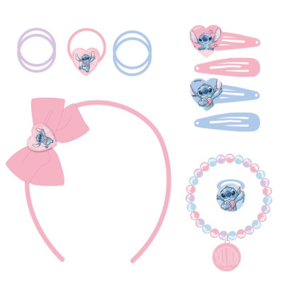 Set doplňků do vlasů 12 ks Stitch 