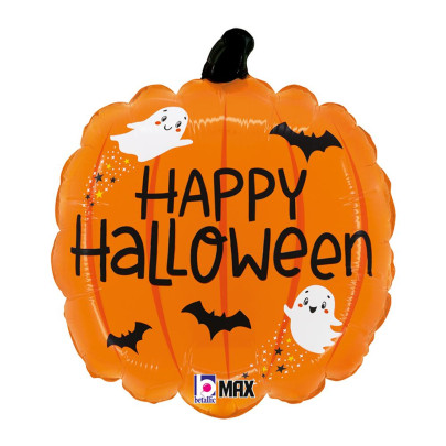 Dýně "Happy Halloween" 18"/46cm fóliový balónek
