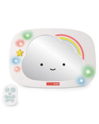 Zrcadlo zpětné do auta se světly a zvuky Silver Lining Cloud Skip Hop