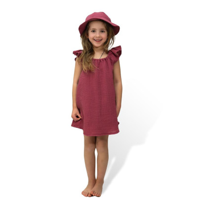 Dívčí mušelínové šaty Ruby red Esito