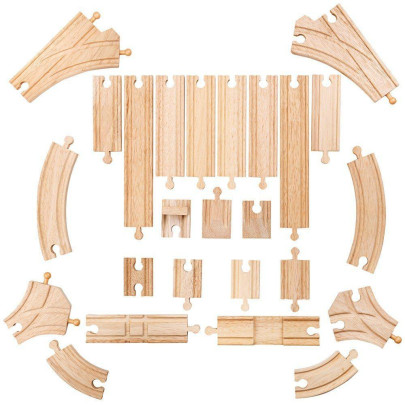 Dřevěné koleje set 25 dílů Bigjigs Rail