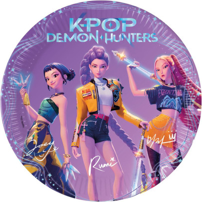 Talíře papírové EKO "K-Pop: Lovkyně démonů" 23 cm 8 ks