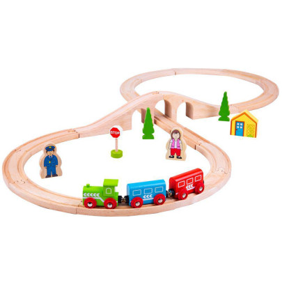 Dřevěná vláčkodráha osmička Bigjigs Rail