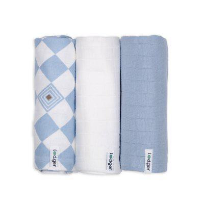 Swaddler Solid Matcha 3 balení 70 x 70 cm Lodger