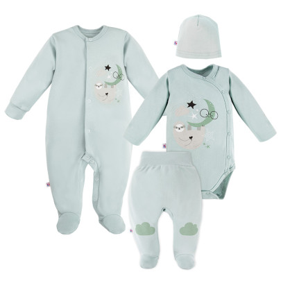 Kojenecký set do porodnice Mellow 4dílný mint Eevi