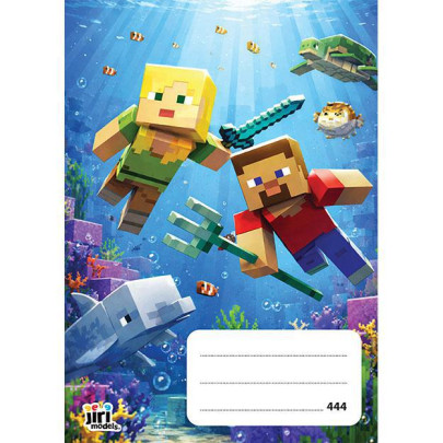 Školní sešit 444 (A4) Videogames Minecraft
