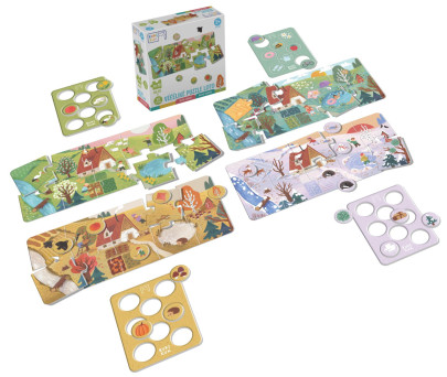 Véééliké Puzzle loto Roční období KukiKuk