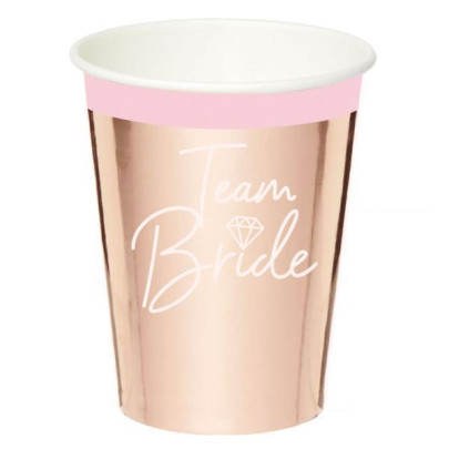 Kelímky papírové EKO - Team Bride 250 ml, 8 ks