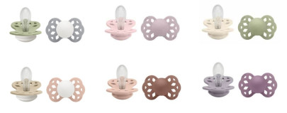 Infinity symetrické dudlíky silikon 6 - 36 měsíců 2 ks Bibs